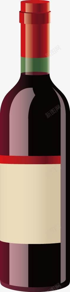 卡通精美酒瓶子矢量图ai免抠素材_新图网 https://ixintu.com 卡通 瓶子 精美 红酒 酒 矢量图