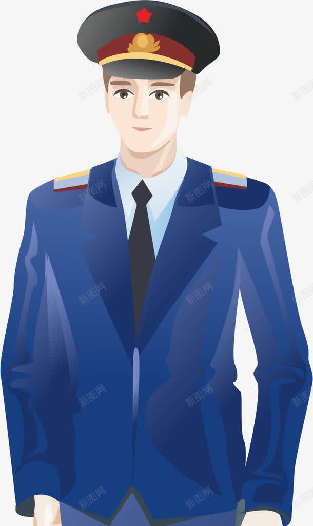 警察叔叔矢量图ai免抠素材_新图网 https://ixintu.com 严肃 卡通 尽责 职业 矢量图