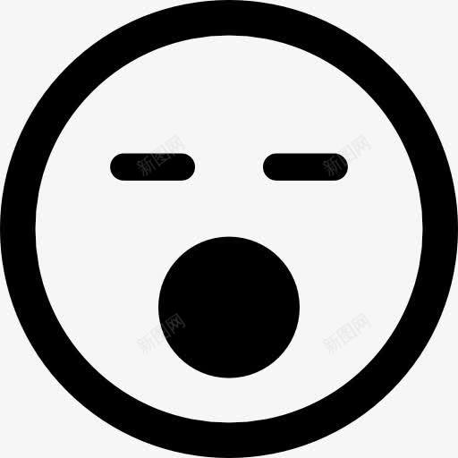 熟睡的脸开口方形轮廓图标png_新图网 https://ixintu.com 平方 界面 睡觉 脸 表情符号