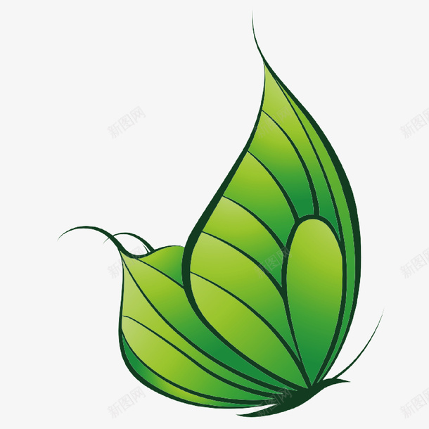 绿叶蝴蝶装饰矢量图eps免抠素材_新图网 https://ixintu.com 春天 绿色 蝴蝶 装饰蝴蝶 矢量图