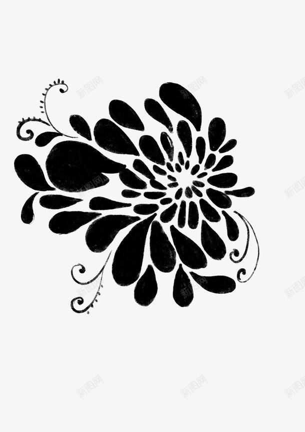 花瓣花蕊花朵图标psd_新图网 https://ixintu.com 花朵 花瓣 花蕊 黑色的花蕊