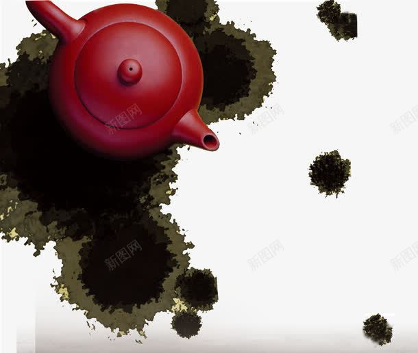 中国风茶具茶壶水墨png免抠素材_新图网 https://ixintu.com 中国风 水墨 茶具 茶壶