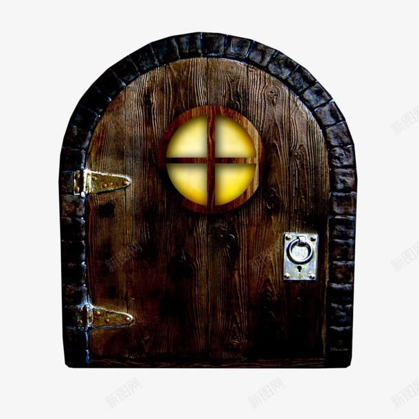 窗户发光的木制小门png免抠素材_新图网 https://ixintu.com 发光 木制 窗户 金色