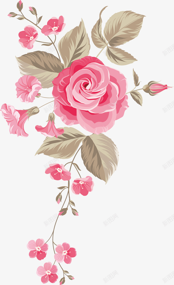 手绘鲜花背景矢量图ai免抠素材_新图网 https://ixintu.com 彩绘 手绘鲜花背景素材 花纹 鲜花 鲜花矢量图 矢量图
