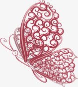 手绘粉色花纹蝴蝶png免抠素材_新图网 https://ixintu.com 粉色 纹蝴蝶 花纹 蝴蝶