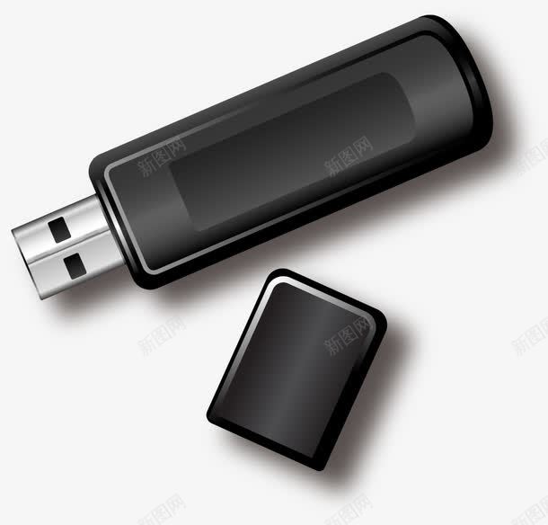 手绘黑色U盘png免抠素材_新图网 https://ixintu.com 存储 手绘 黑色U盘