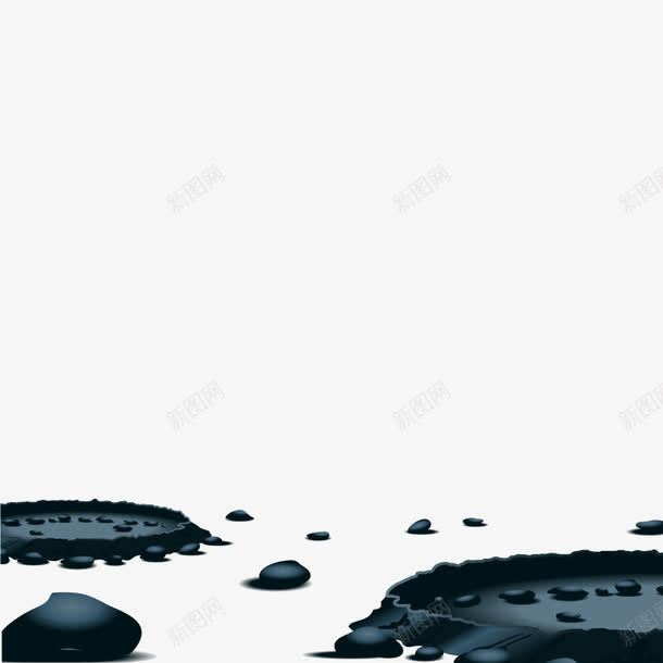 月球表面png免抠素材_新图网 https://ixintu.com 坑洼 太空 陨石 黑色