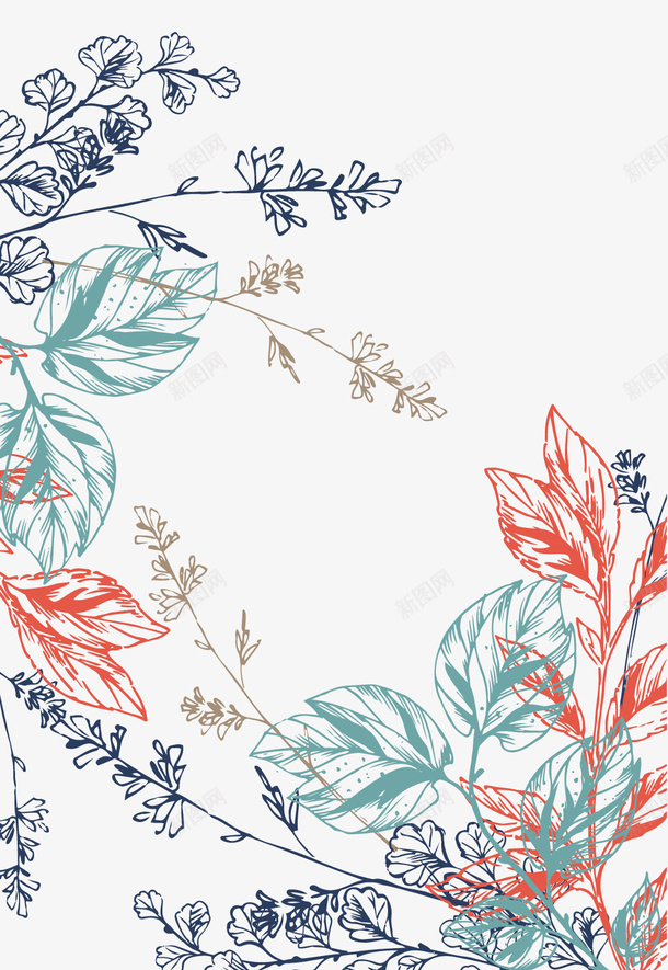 手绘唯美花卉植物标签矢量图ai免抠素材_新图网 https://ixintu.com 唯美 手绘 标签 植物 花卉 矢量图