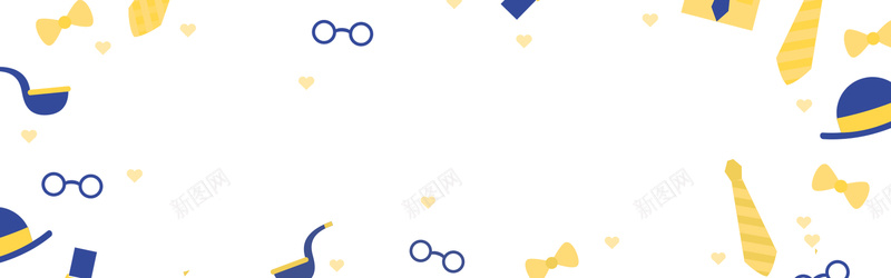 简约手绘全屏海报bannerpsd设计背景_新图网 https://ixintu.com anner banner psd 全屏海报 帽子 手绘 模板 眼镜 简约 领带 领结