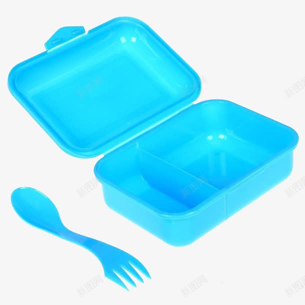 蓝色简单家用饭盒png免抠素材_新图网 https://ixintu.com 家用 蓝色 饭盒