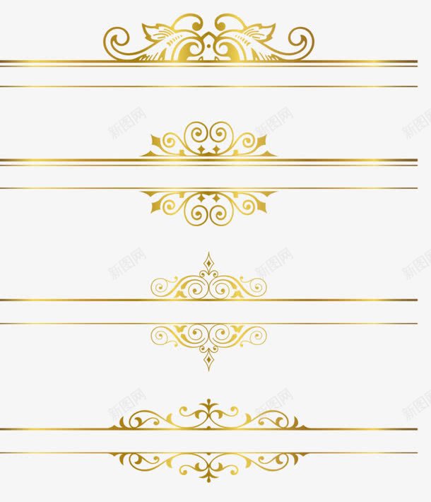 金色边框png免抠素材_新图网 https://ixintu.com 图案 有花边的框 框 金色花框