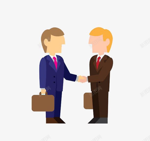 商务谈判png免抠素材_新图网 https://ixintu.com 商务 商务谈判 商务面谈 手绘 握手 约定