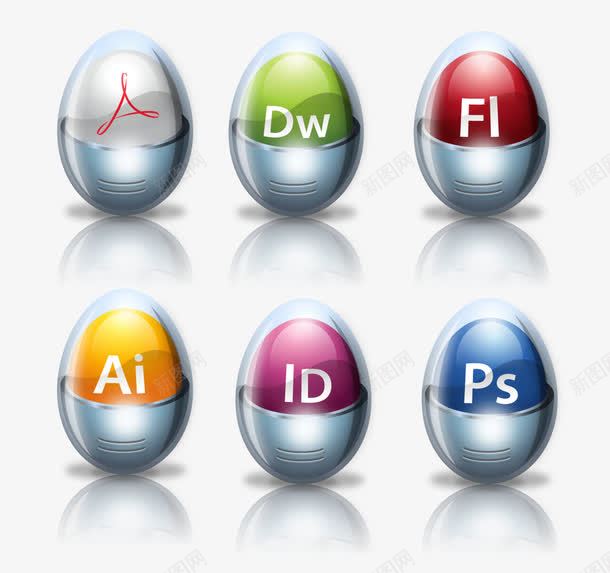 软件系例彩蛋图标png_新图网 https://ixintu.com AI DW FI ID PS 彩蛋 软件 软件系例