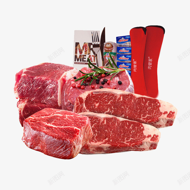 牛排套餐png免抠素材_新图网 https://ixintu.com 原味 牛排 牛肉 生肉 瘦肉 眼肉 红肉