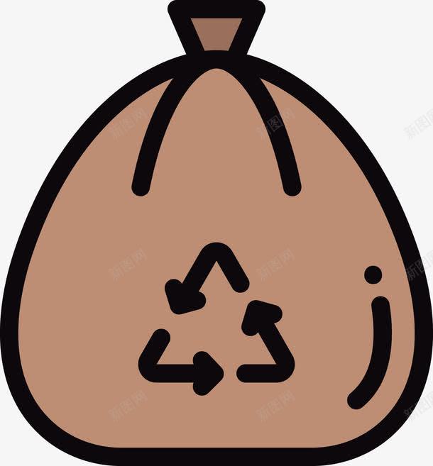 一袋回收垃圾png免抠素材_新图网 https://ixintu.com 可利用 可回收 回收垃圾袋子 垃圾回收 环保 矢量垃圾袋子