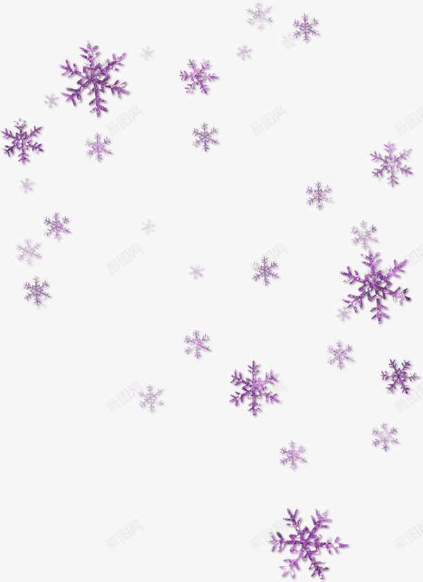 紫色清新雪花漂浮png免抠素材_新图网 https://ixintu.com 免抠PNG 清新 漂浮素材 紫色 雪花