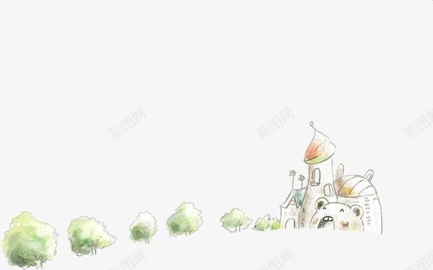 创意小清新手绘装饰元素png免抠素材_新图网 https://ixintu.com 元素 创意 清新 装饰