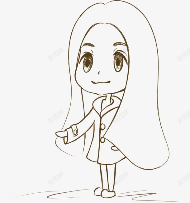 手绘Q版人物插画png免抠素材_新图网 https://ixintu.com 人物 插画