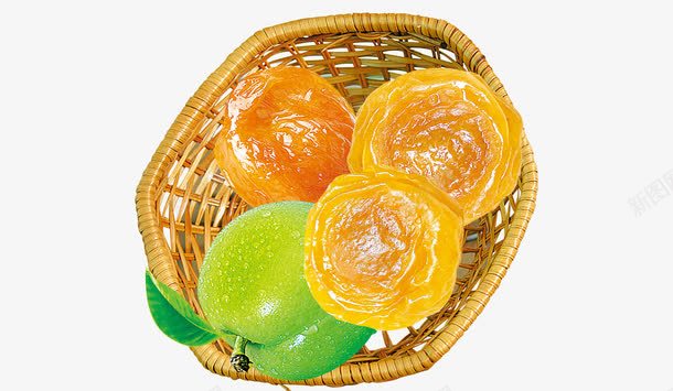 柿饼png免抠素材_新图网 https://ixintu.com 果实 柿子 水果 黄色