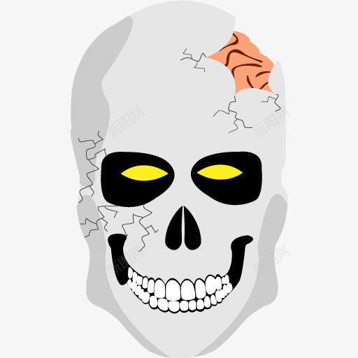 头骨万圣节主题png免抠素材_新图网 https://ixintu.com skull 头骨