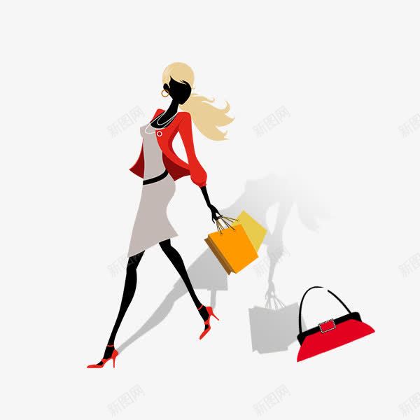 提着包的女人png免抠素材_新图网 https://ixintu.com 包 卡通手绘女人 女人 女包海报女人元素 时尚女人
