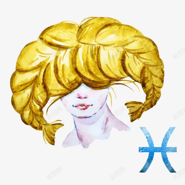 双鱼座矢量图eps免抠素材_新图网 https://ixintu.com 卡通 双鱼座 星座 符号 矢量图