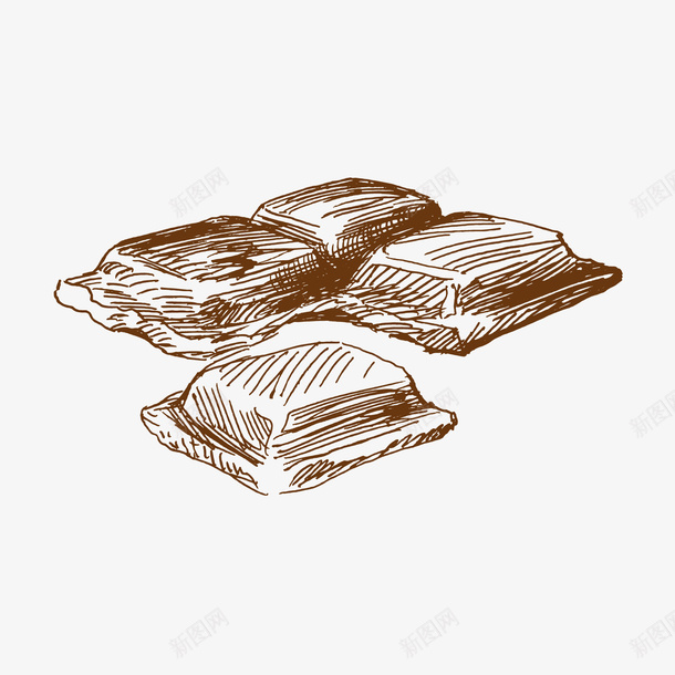 手绘巧克力矢量图ai免抠素材_新图网 https://ixintu.com 巧克力 平面设计 手绘 点心 食物 矢量图