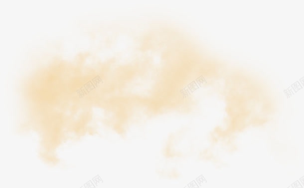 手绘黄色烟雾效果png免抠素材_新图网 https://ixintu.com 效果 烟雾 黄色