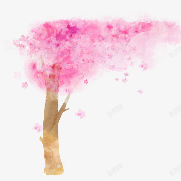 梦幻粉色树木png免抠素材_新图网 https://ixintu.com 小树 梦幻 粉色树木