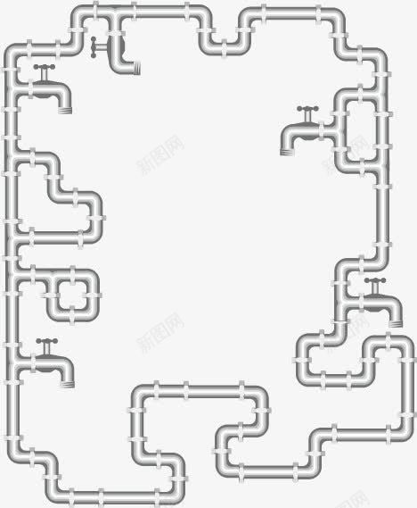 卡通手绘水管管道矢量图eps免抠素材_新图网 https://ixintu.com 水管 水龙头 矢量卡通 管道 矢量图