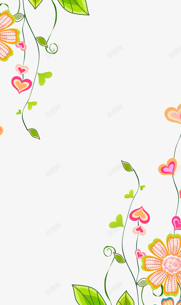卡通花psd免抠素材_新图网 https://ixintu.com 卡通花 粉色花 粉色花儿 精美花儿