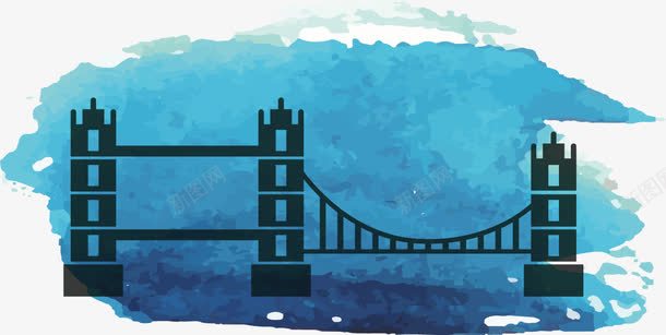 蓝色桥矢量图ai免抠素材_新图网 https://ixintu.com 蓝色桥 矢量图
