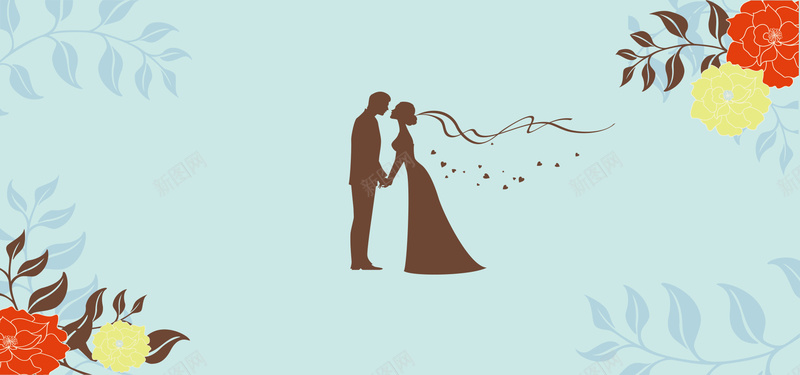 人物剪影婚礼花瓣纹理蓝色banner背景psd高清背景_新图网 https://ixintu.com 人物剪影婚礼 剪影 婚庆 婚礼 小清新 广告 文艺 梦幻 浪漫 简约 素材 结婚 背景 花瓣 设计