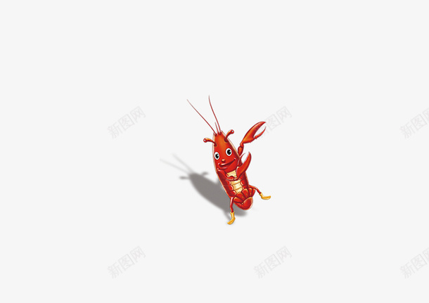卡通手绘可爱的小龙虾psd免抠素材_新图网 https://ixintu.com 创意 动漫动画 卡通手绘 可爱的小龙虾 简约 红色