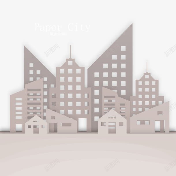 纸剪建筑png免抠素材_新图网 https://ixintu.com 城市 高清
