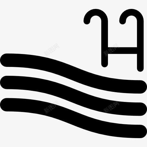 游泳池的楼梯图标png_新图网 https://ixintu.com 夏天 游泳 游泳池 运动