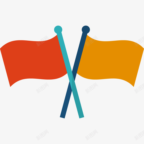 物流旗子黄旗红旗png免抠素材_新图网 https://ixintu.com 旗子 物流 红旗 黄旗