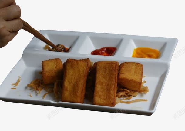 臭豆腐png免抠素材_新图网 https://ixintu.com 小吃 拌面酱料 油炸豆腐 臭豆腐 辣酱 餐饮