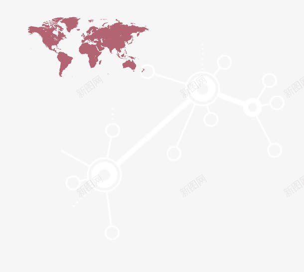 全球地图png免抠素材_新图网 https://ixintu.com 全球 全球地图 分部图 卡通 商务 线型图