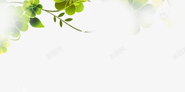 梦幻春天绿色植物png免抠素材_新图网 https://ixintu.com 春天 梦幻 绿色植物