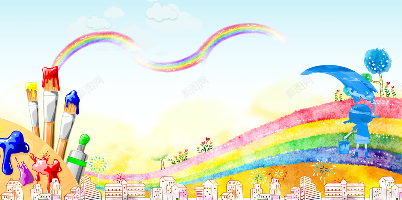 彩色彩绘梦幻美术培训班招生海报背景psd设计背景_新图网 https://ixintu.com 儿童绘画 培训机构 少儿美术 广告设计 开心 彩色彩绘 海报背景 美术培训 美术招生 美术班 艺术兴趣班