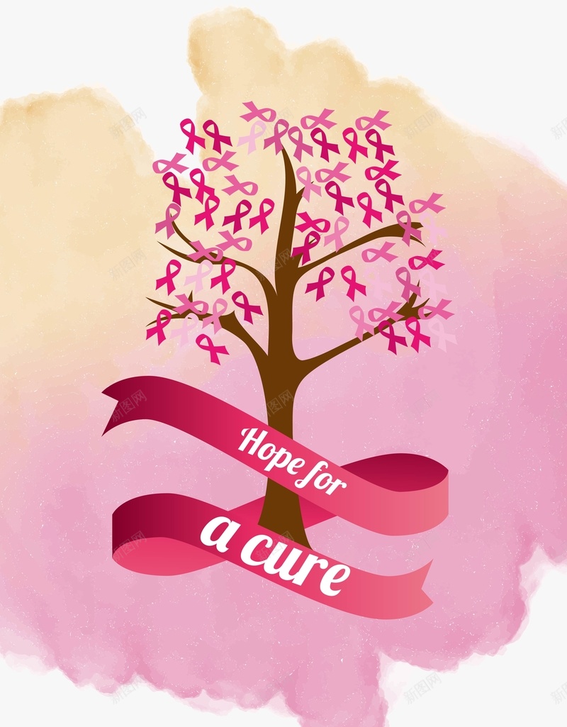 矢量女性乳腺癌健康宣传背景ai设计背景_新图网 https://ixintu.com 乳腺癌 健康 女性 宣传 水彩 矢量 粉色 背景 矢量图