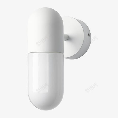 白色药状节能壁灯png免抠素材_新图网 https://ixintu.com 壁灯 白色 节能 药状