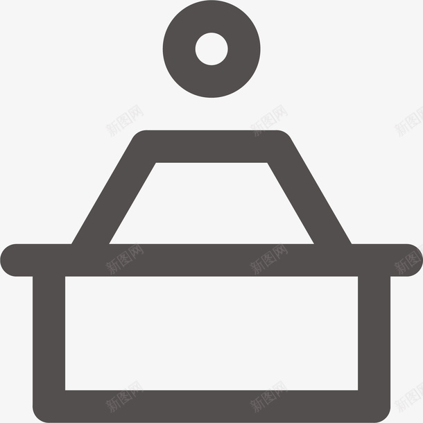 教师节讲台图标png_新图网 https://ixintu.com 免抠图 卡通有趣 教师节 灰色 矢量图案 讲台