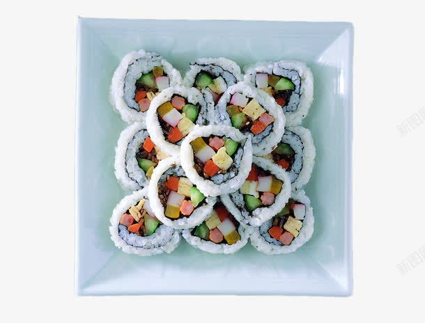 寿司套餐png免抠素材_新图网 https://ixintu.com 一盘寿司 火腿寿司 紫菜寿司卷