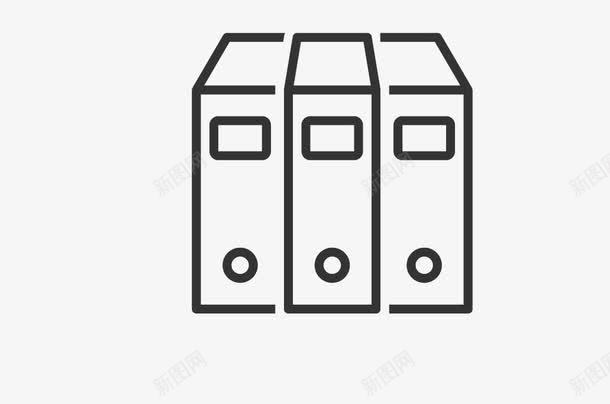 简笔档案本png免抠素材_新图网 https://ixintu.com 三本 卡通 手绘 档案册 简图 简笔 线条 黑色