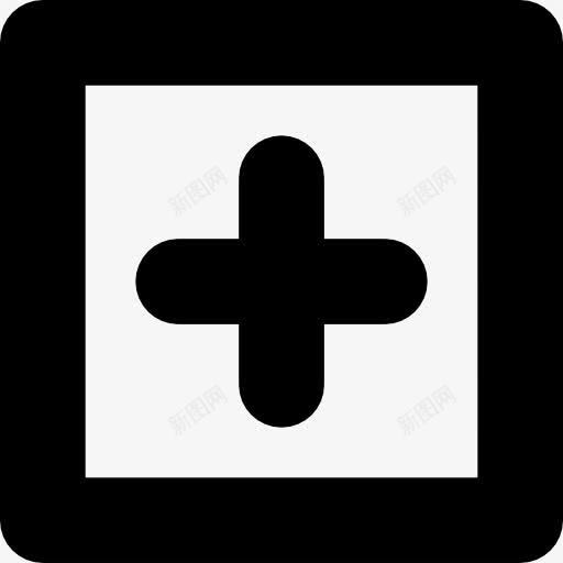 加号在方形轮廓图标png_新图网 https://ixintu.com 加上按钮 大纲 广场 标志 添加 界面 符号 要点