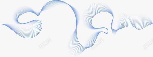 蓝色梦幻线条装饰漂浮png免抠素材_新图网 https://ixintu.com 梦幻 漂浮 线条 蓝色 装饰
