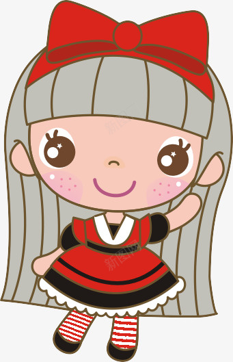 卡通人物png免抠素材_新图网 https://ixintu.com 卡通 小孩 微笑 招手