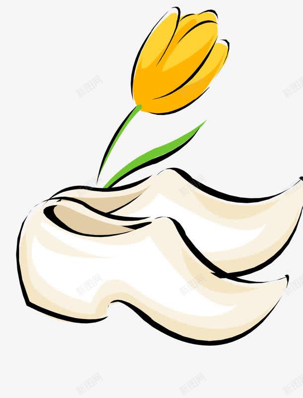 花与鞋子png免抠素材_新图网 https://ixintu.com 插画 花 鞋子